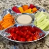 5 section snack or salsa platter