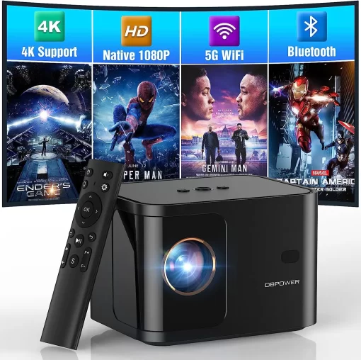 DBPOWER 5G Wi-Fi HD 1080 Portable Video Projector