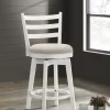 Joplin White Ladder-Back Upholstered Seat