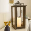 Stonebriar Decorative Rustic Wooden Candle Lantern