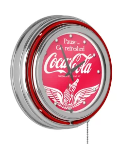 Coca-Cola Wings Neon Light Wall Clock