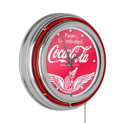 Coca-Cola Wings Neon Light Wall Clock