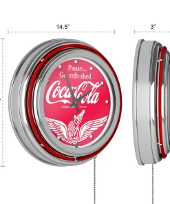 Coca-Cola Wings Neon Light Wall Clock