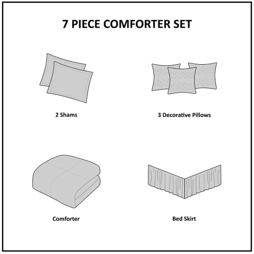 What is included in the Set? 7-Piece Comforter Set