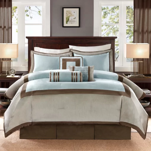 Genevieve 7-Piece Comforter Set. California King- Bed View