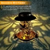 Solar Bird Feeder Decorative Hanging Bird Feeder Lantern Warm