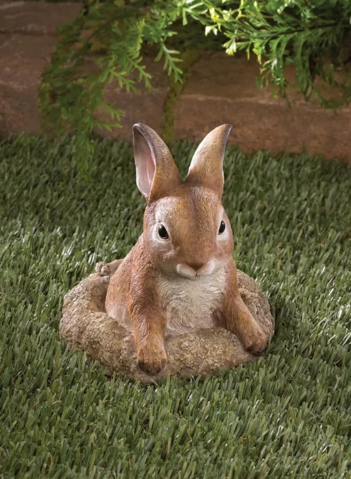 Curious Bunny in Hole