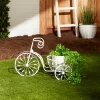 White Bicycle Planter