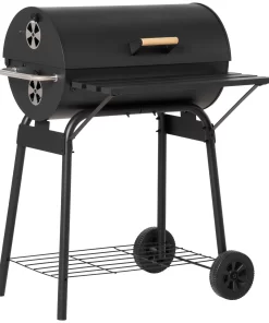 Outsunny Portable Barrel Charcoal BBQ Grill/ Smoker