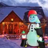 Snowman Penguin Blowup 5.9ft Christmas Decoration