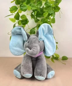 Blue Elephant Baby Peekaboo Plush Toy