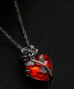 Gothic Heart Pendant Necklace