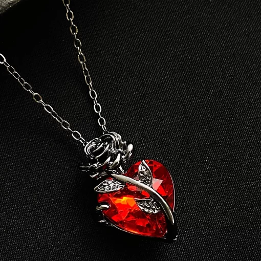 Gothic Heart Pendant Necklace