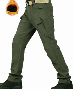 Green Flap Pocket Fleece Cargo Pants