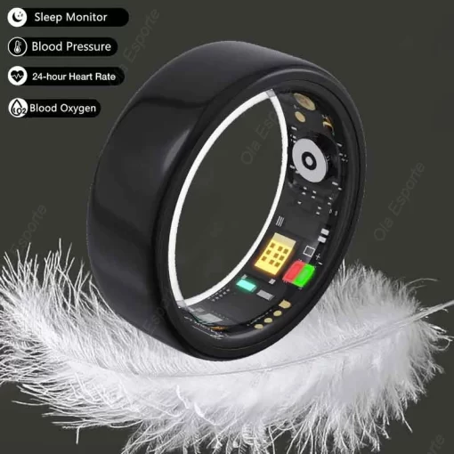 Black Samsung Galaxy Ring. Health Monitoring Ring.