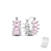 Pink Candy Hoop Earings 925 Sterling Silver