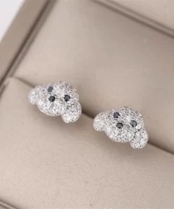 Cute Sparkly Pup Earings