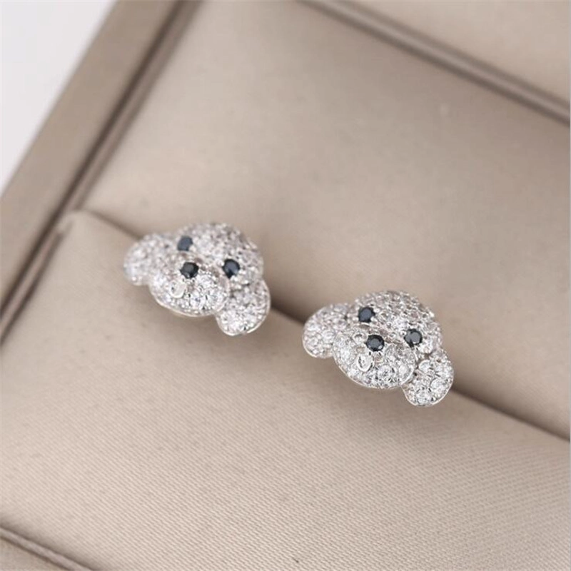 Cute Sparkly Pup Earings