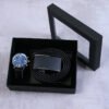 Men’s Leather Gift Set – Wallet, Belt & Watch