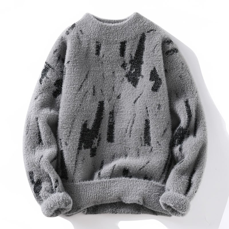 Winter Fleece-lined Thickened Men’s Bottoming Sweater Fall And Winter Inner