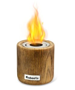 Portable Tabletop Mini Ethanol Fire Pit Bowl Fireplace, Wick Included, Indoor, Outdoor Use